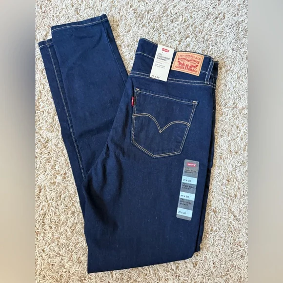 NWT Levi's Navy High-Rise Skinny Jeans - Picture 5 of 8
